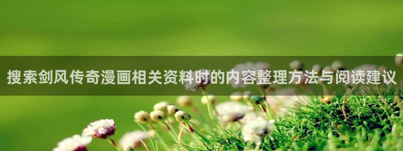武侠漫画：搜索剑风传奇漫画相关资料时的内容整理方法与阅读建议